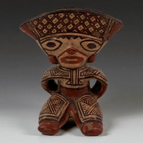 Pre-Columbian Polychrome Seated Figure