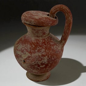 Pre-Columbian Mayan Style Red Slipped Spouted Vessel