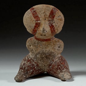 Pre-Columbian Mayan Style Painted Female Figure