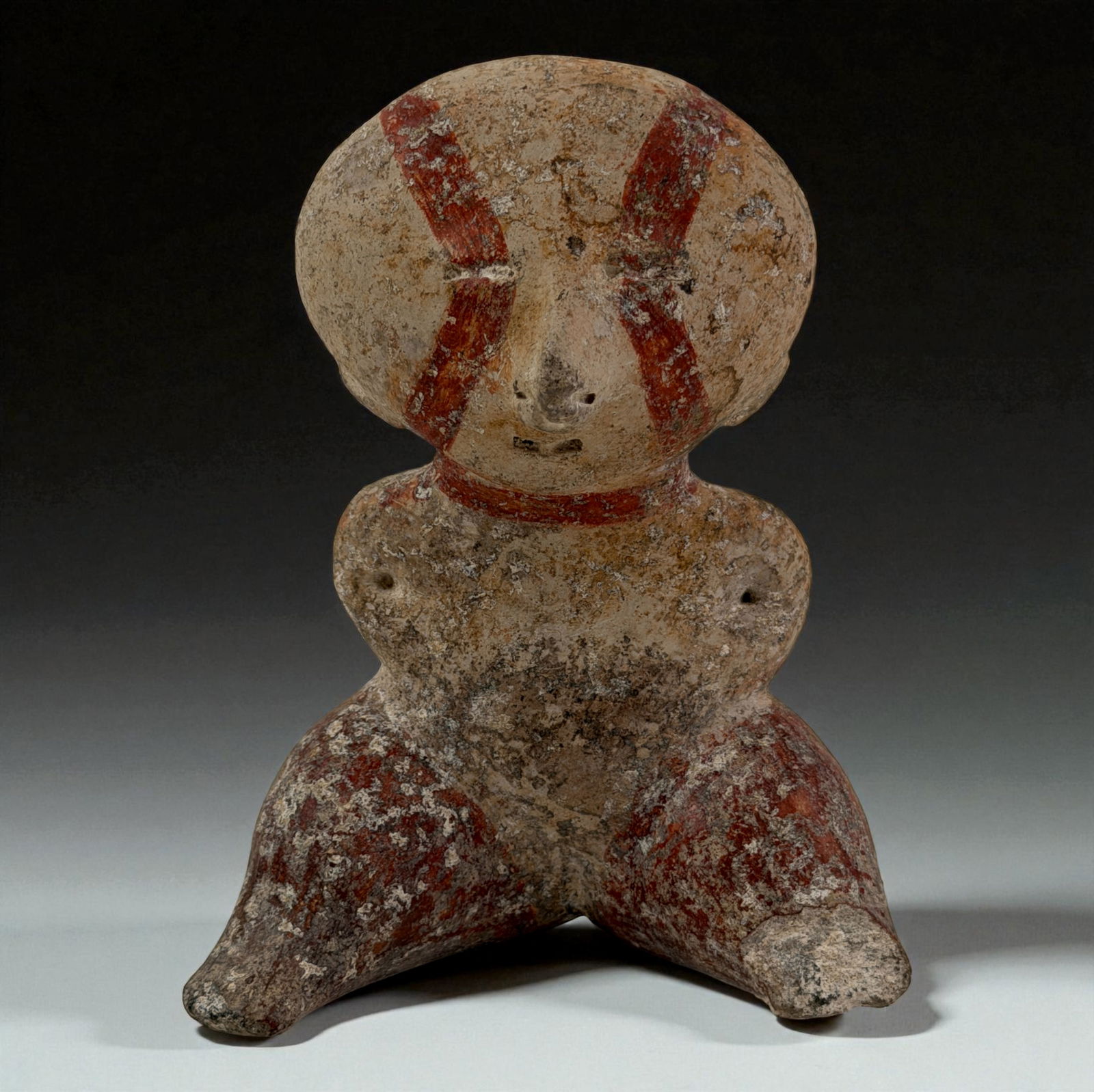 Pre-Columbian Mayan Style Painted Female Figure (1 of 6)