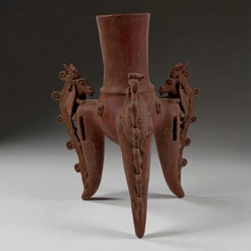Mayan Style Tripod Ritual Vessel