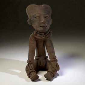 Pre-Columbian Seated Figure with Necklace