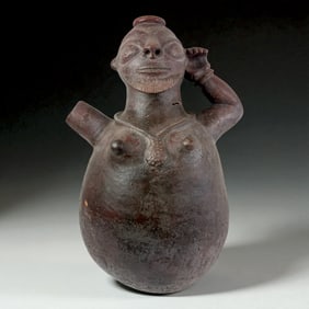 Pre-Columbian Dark Burnished Effigy