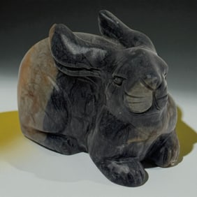 Stone Carved Rabbit Sculpture