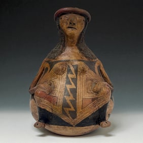 Pre-Columbian Painted Female Effigy