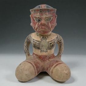 Pre-Columbian Painted Kneeling Figure