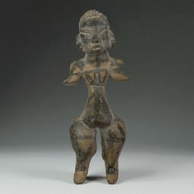 Pre-Columbian Painted Female Figurine