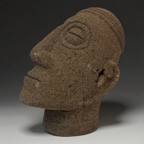 Pre-Columbian Large Stone Head