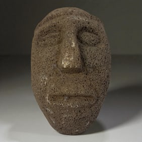Pre-Columbian Stone Face Effigy