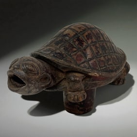 Pre-Columbian Painted Turtle Effigy