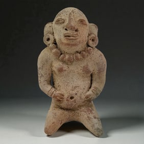 Pre-Columbian Kneeling Female Figurine