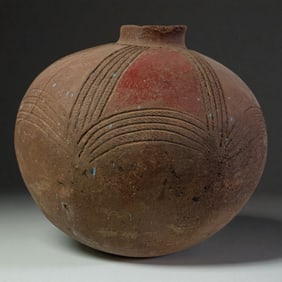 Pre-Columbian Incised Geometric Jar