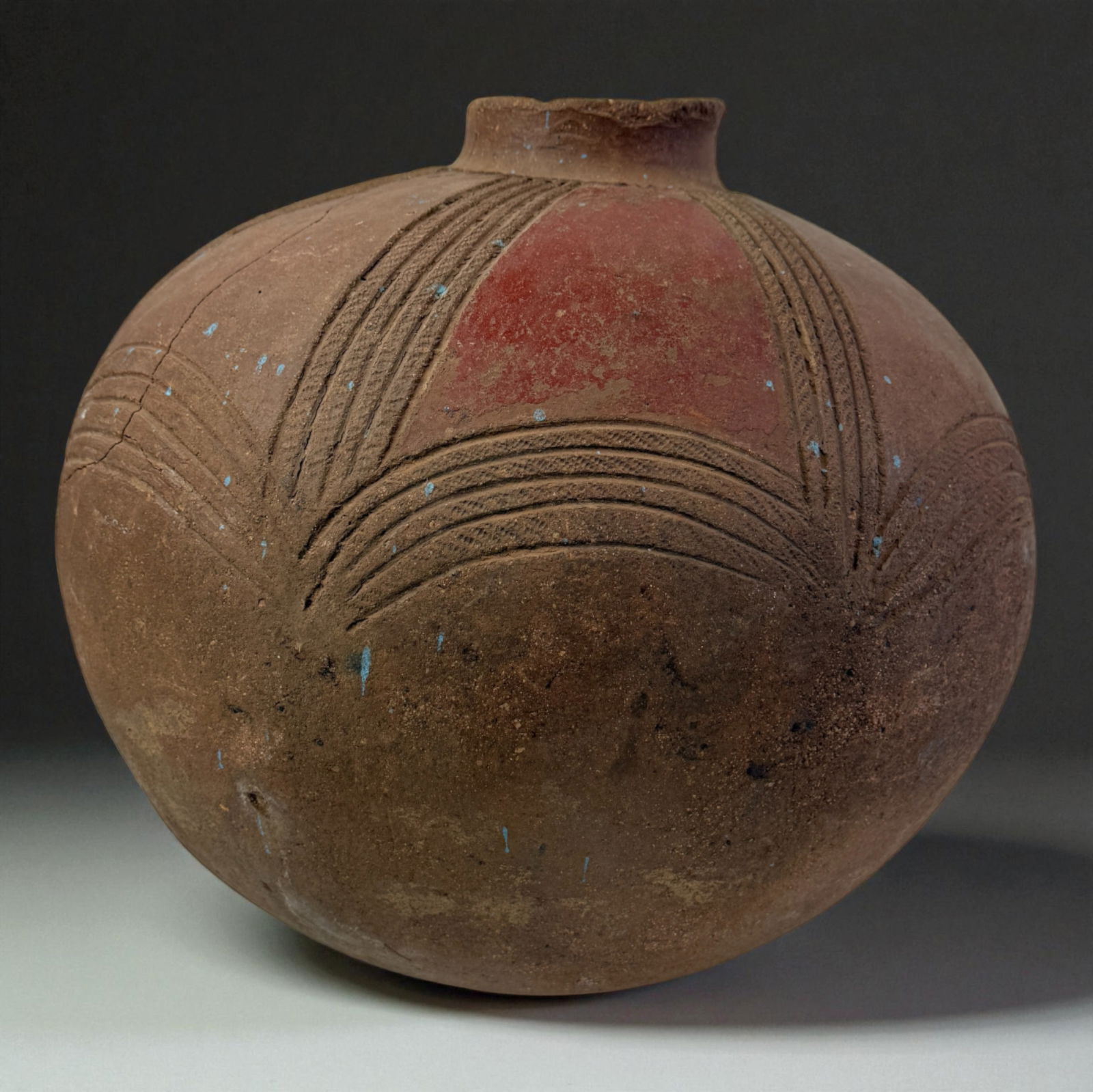 Pre-Columbian Incised Geometric Jar (1 of 9)
