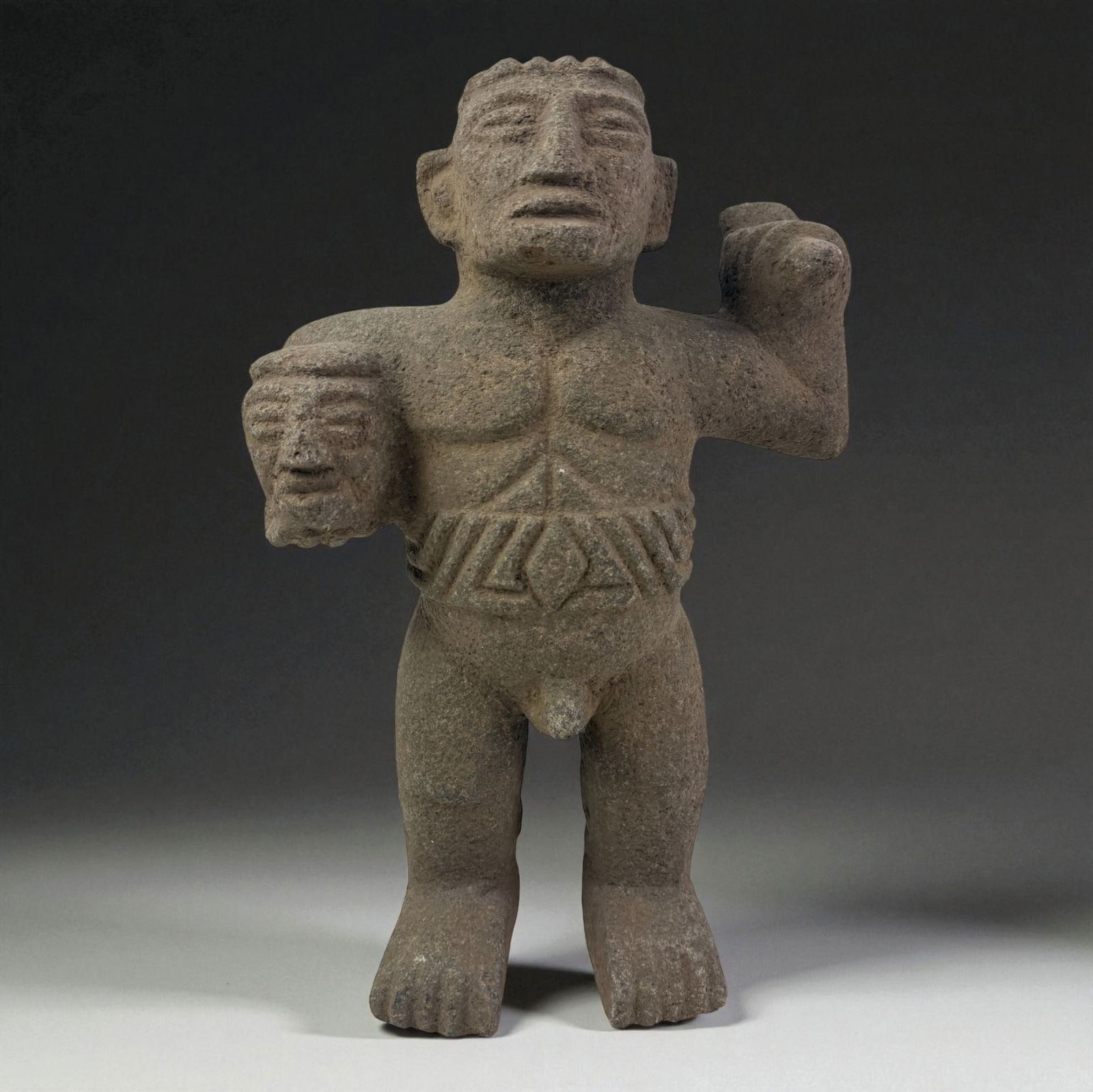 Pre-Columbian Stone Warrior Figure (1 of 7)