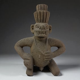 Pre-Columbian Stone Kneeling Figure