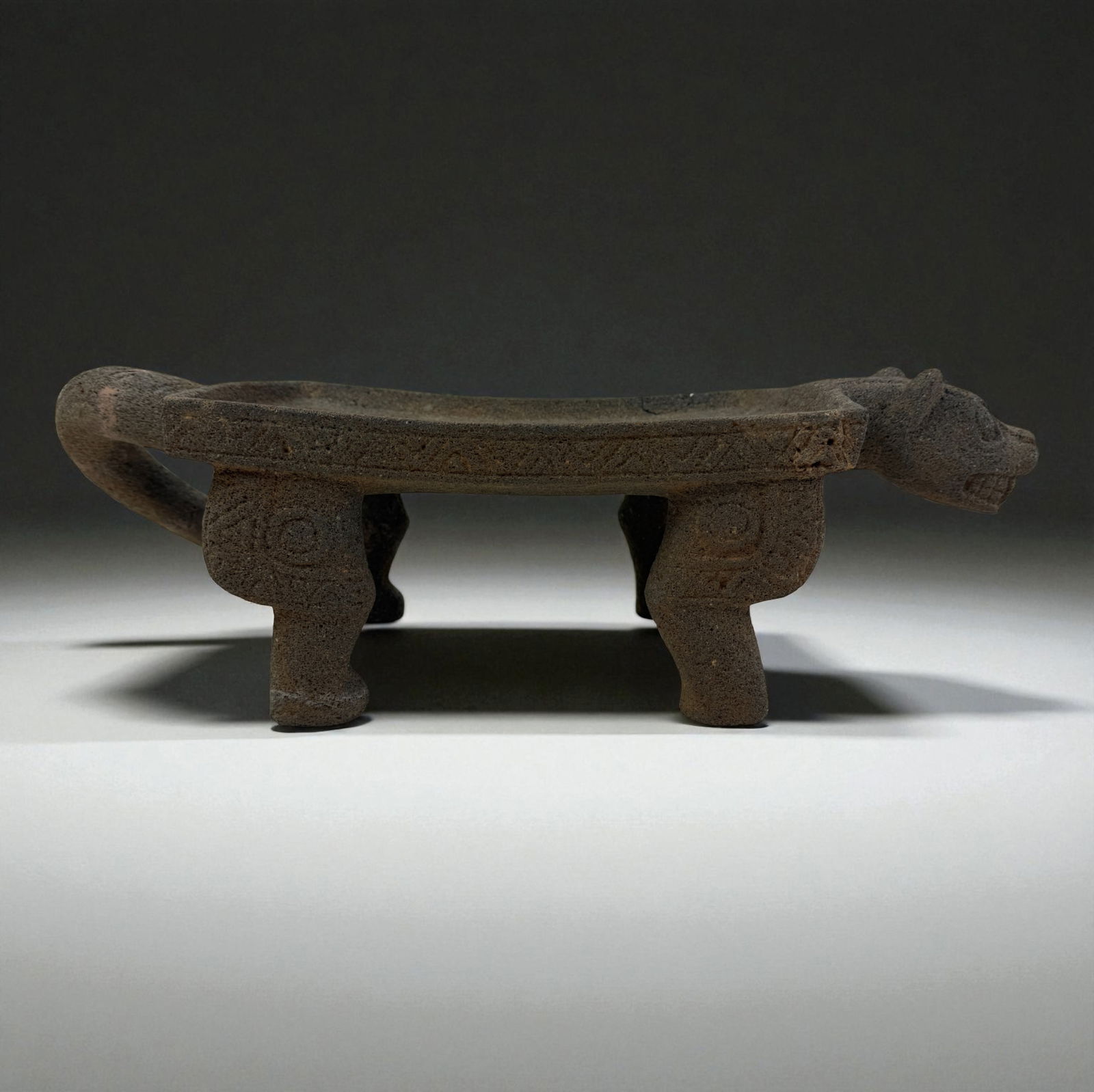 Pre-Columbian Stone Jaguar Bench (1 of 8)