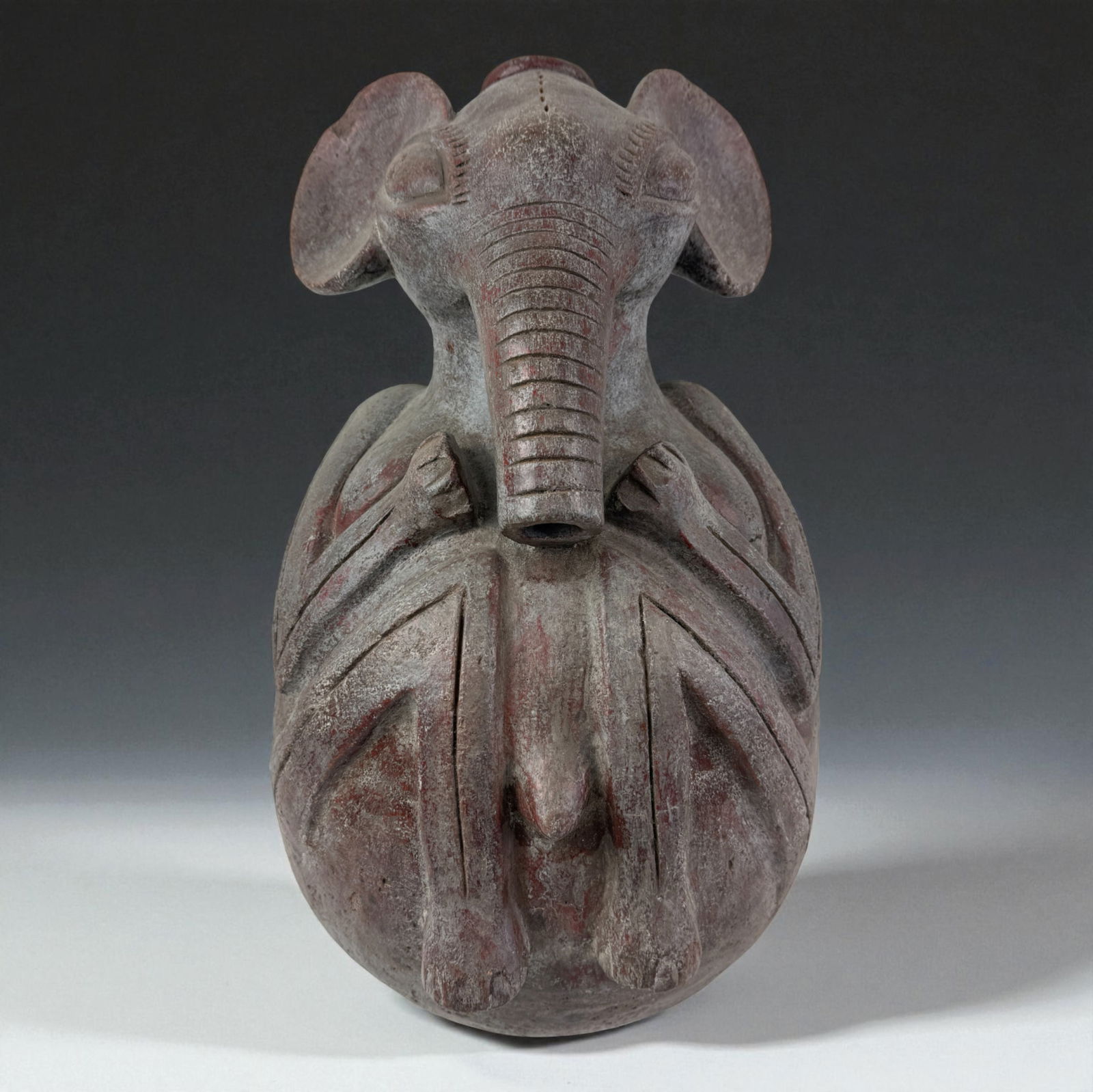 African Ceramic Vessel in Elephant Form (1 of 12)