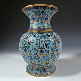 Chinese Cloisonne Enamel Vase