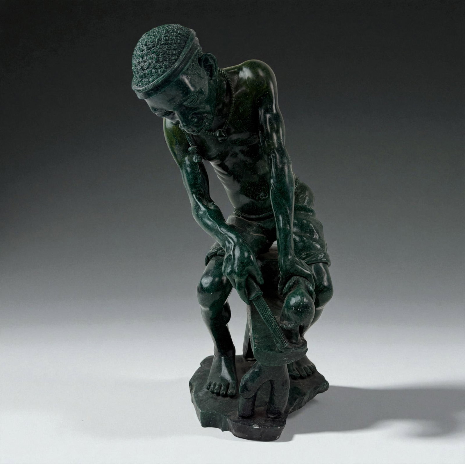 Rare Stone Statue by Israel Chikumbirike: Israel Chikumbirike is known as "The Michelangelo of Africa" and is a master of Shona sculpture. He is one of several artists in the Chikumbirike family who are prominent in Zimbabwean sculpture, incl