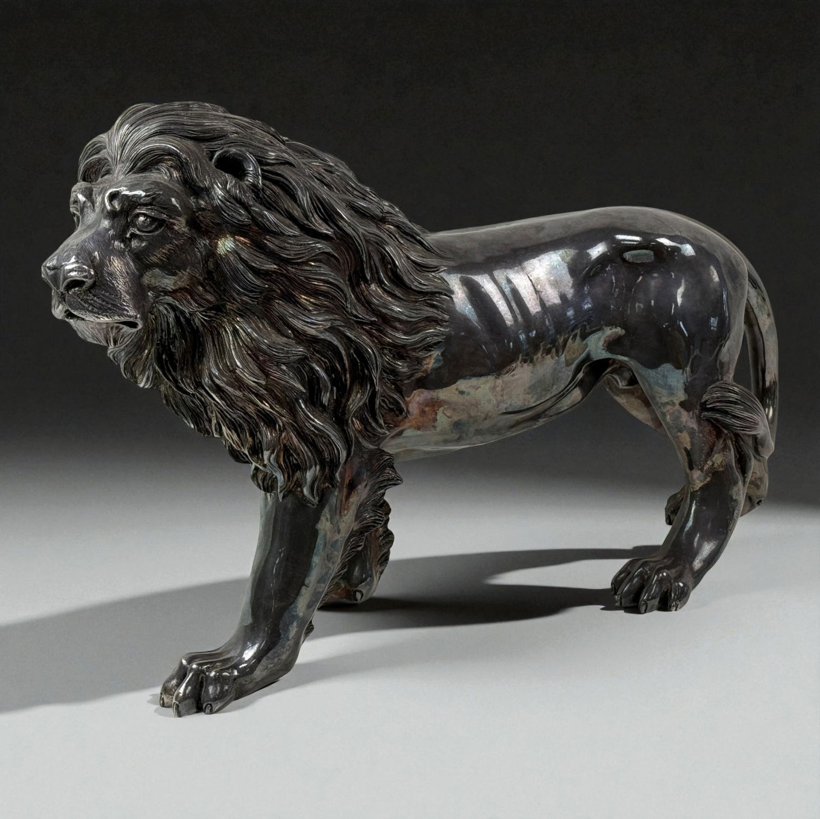 Sterling Silver 925 Large Lion Sculpture by Alessandro Magrino (1 of 7)