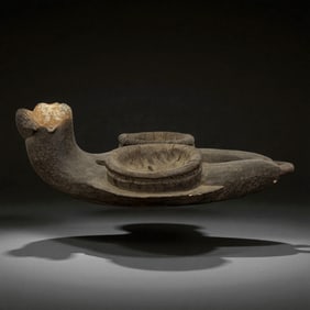 African Zoomorphic Ritual Offering Bowl