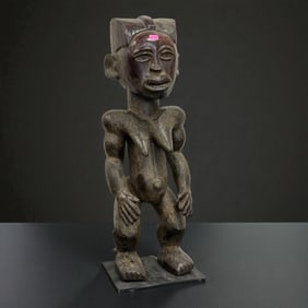 African Power Figure with Exaggerated Torso