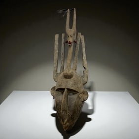 African Tall Crest Helmet Mask