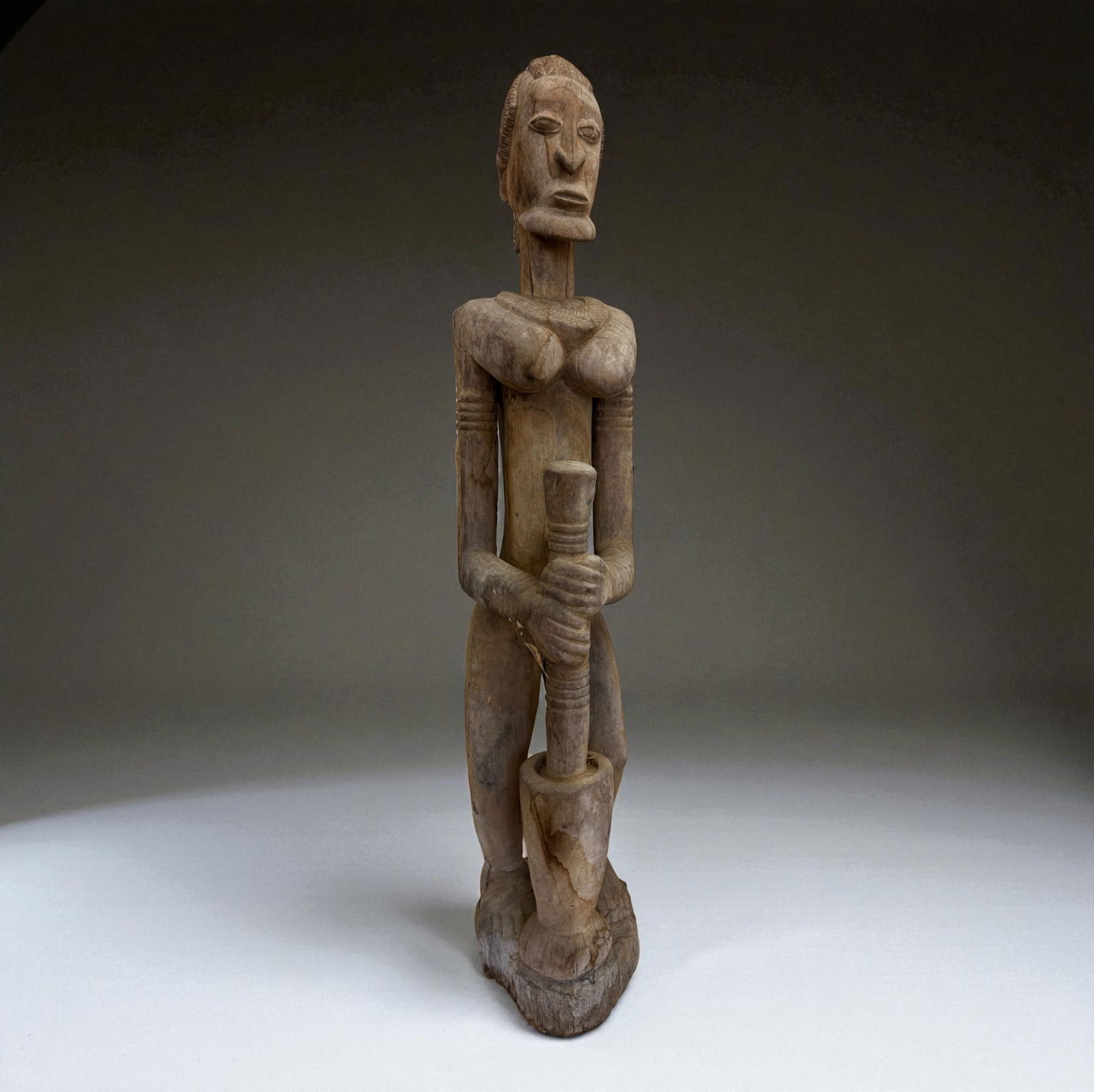 Large African Female Figure with Mortar and Pestle (1 of 6)