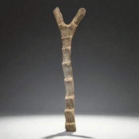 Large African Forked Shrine Post