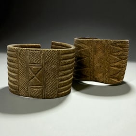 Carved Tribal Cuffs