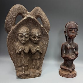 Stone Relief & Mother Figure