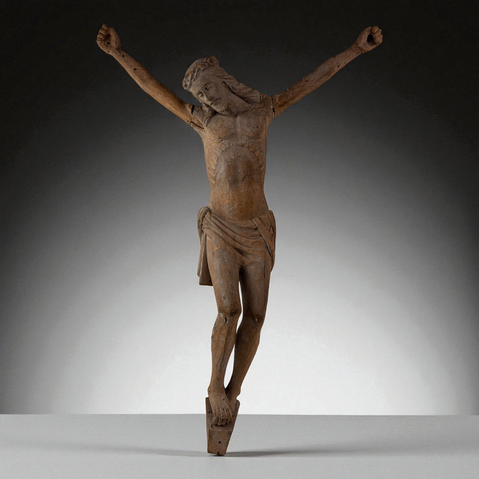 Antique Hand Carved Crucifix Figure (1 of 11)