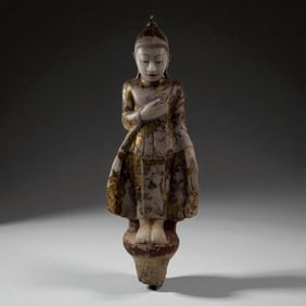 Standing Marble Buddha Figure