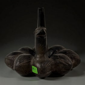 Black Ceramic Vessel