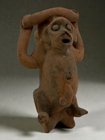Expressive Male Figure with Raised Arms