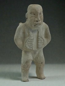 Olmec Male Figure with Ribbed Torso