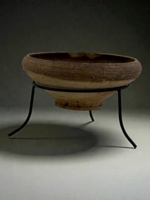 Ancient Low Bowl on Metal Stand