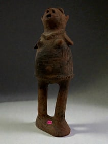 Pre Columbian Terracotta Standing Zoomorphic Figure