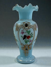 European Enamel and Gilt Glass Vase