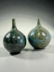 Pair of Glazed Modern Art Vases Roth