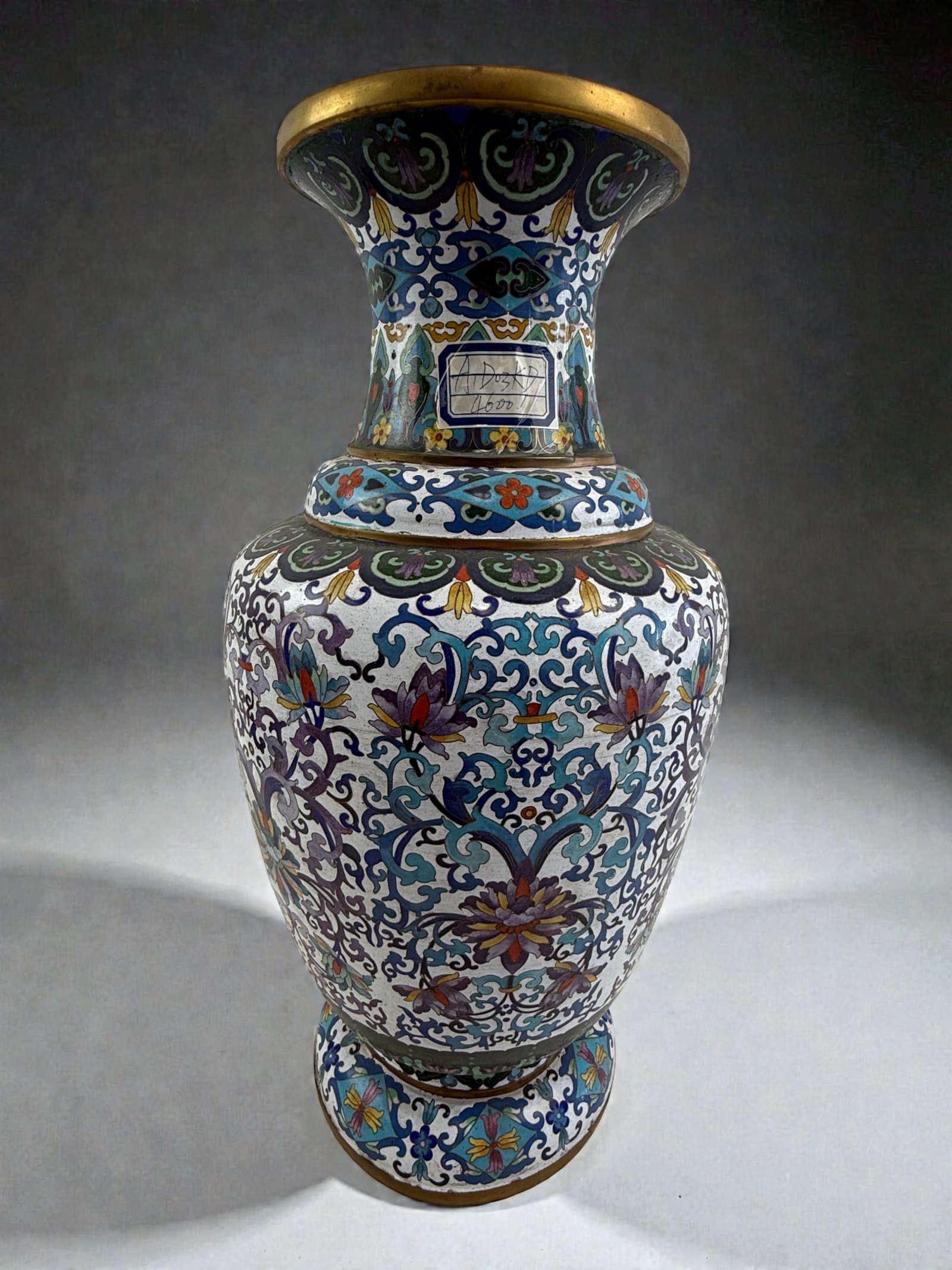 Chinese Cloisonne Vase with Floral Scrolls (1 of 5)
