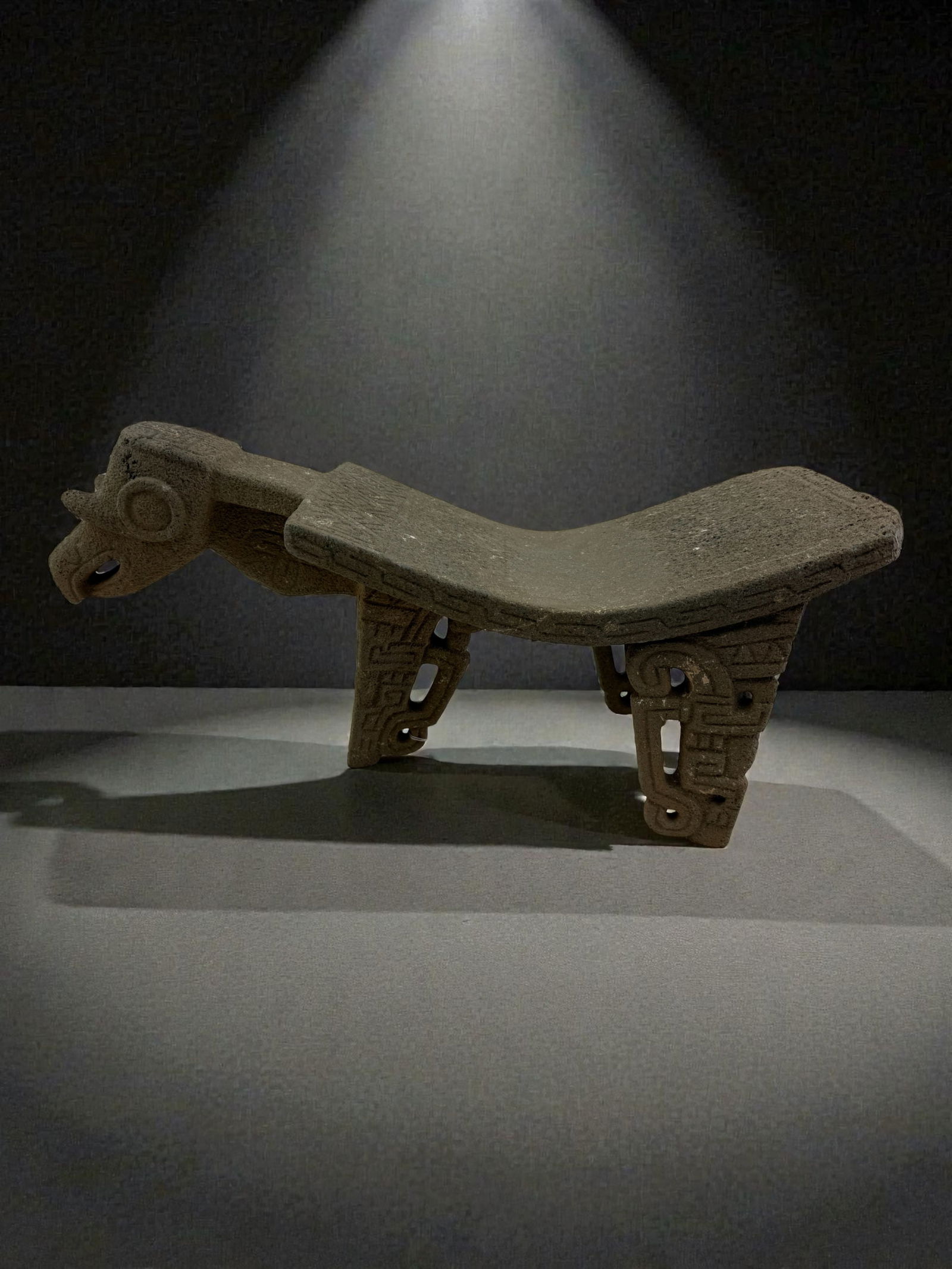 Pre-Columbian Metate with Human Figure (1 of 6)