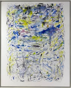 Abstract Mixed_Media Painting with Fluid Composition by Robert Harms