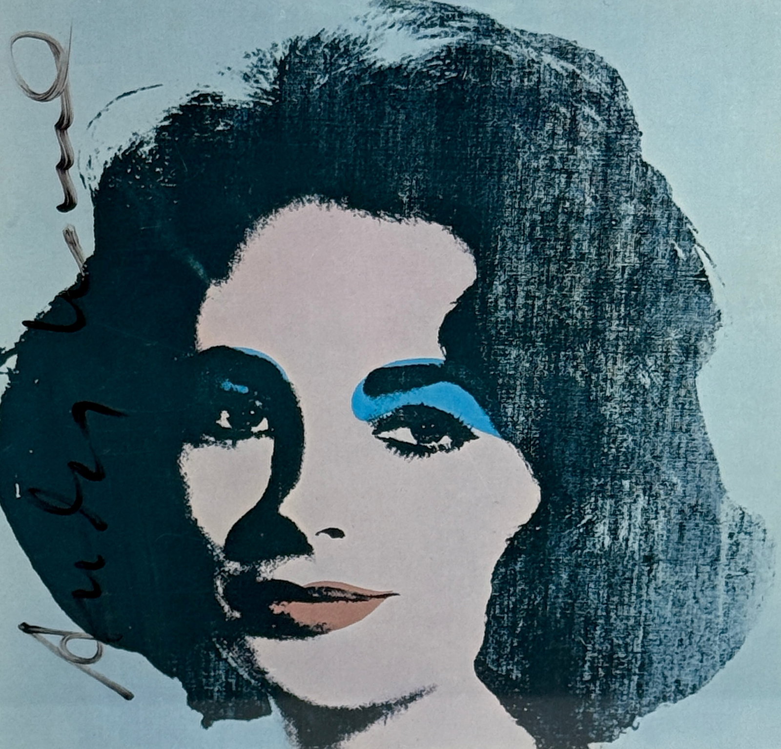 Andy Warhol hand signed Pop Art Portrait of Iconic Actress Liz Taylor (1 of 3)