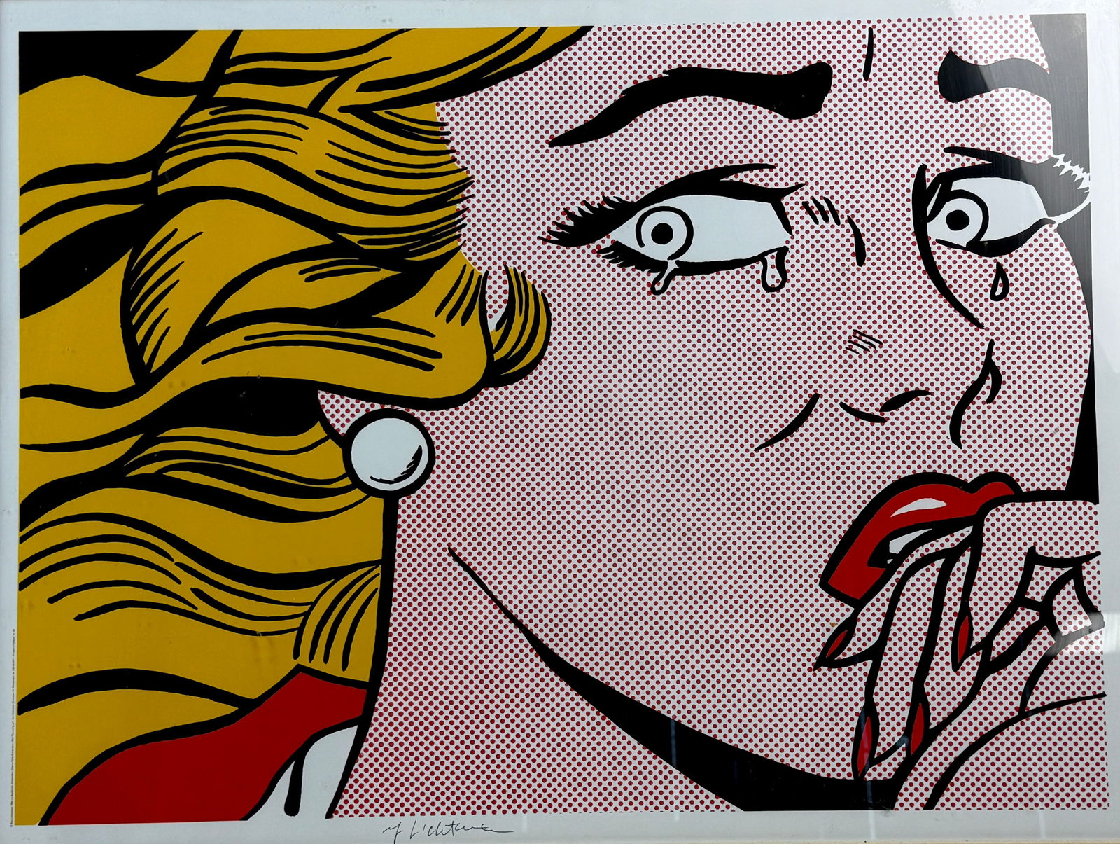 Pop Art Roy Lichtenstein Crying Girl hand Signed (1 of 6)