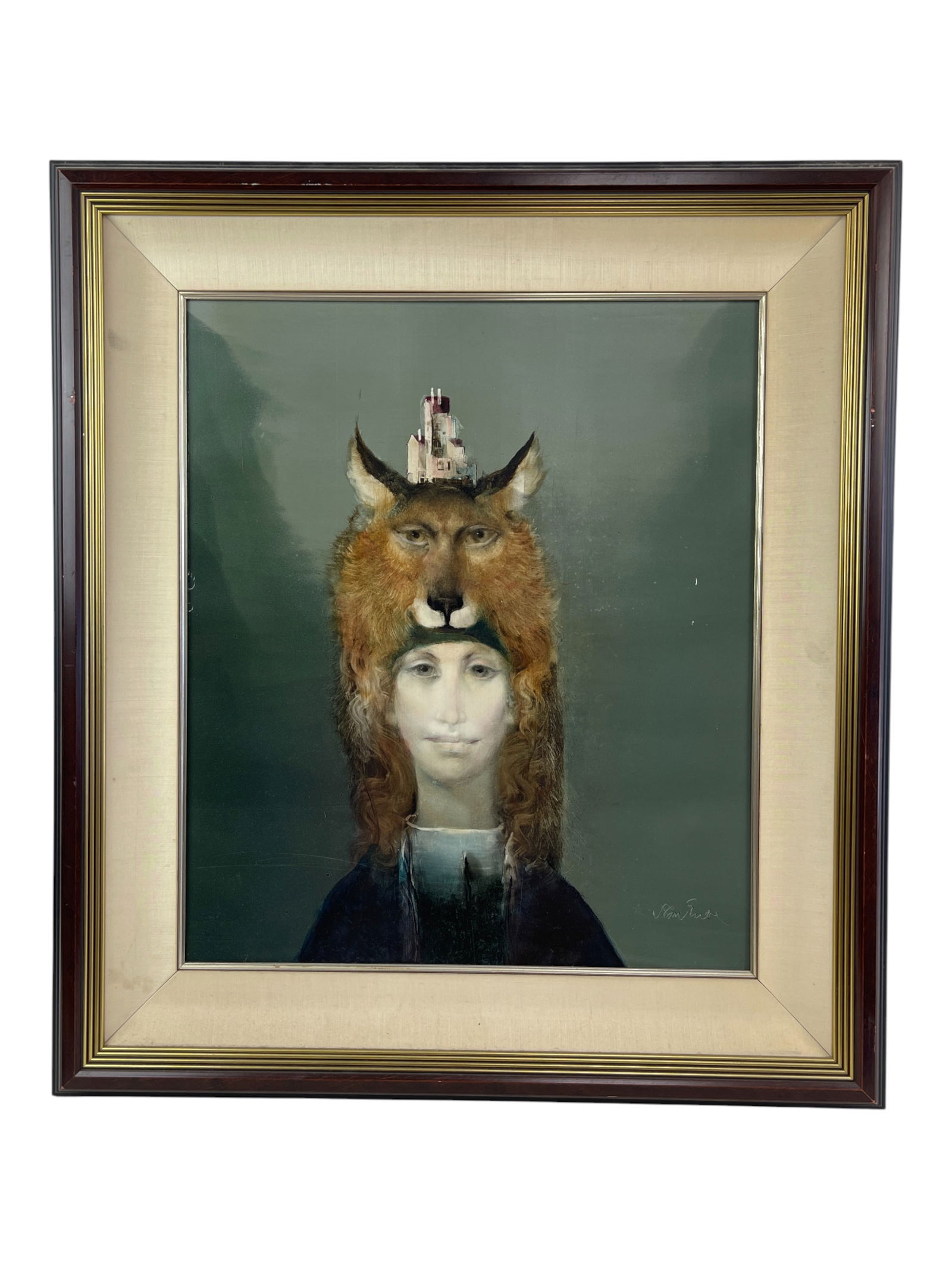 Endre Szasz Oil Painting on Canvas: Endre Szasz Painting Provenance: Barakat Gallerie Collection. 27 1/2" x 31"