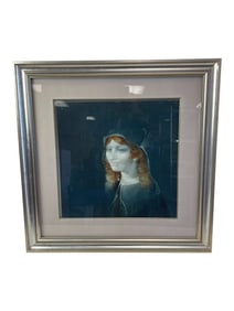 Endre Szasz Oil Painting on Canvas Renaissance-Style Portrait of a Youth Framed Mixed-Media