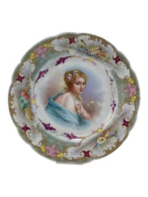 Hand-Painted Sevres  Porcelain Plate Signed