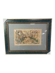 Jamil Hamoudi Watercolor, 1965