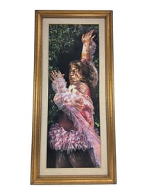 Surrealist Ocean Mask Signed Oil Painting signed Brabeau